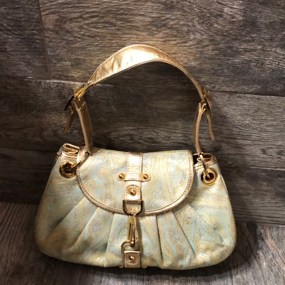 Rafe. Dressy cloth and leather  hand bag